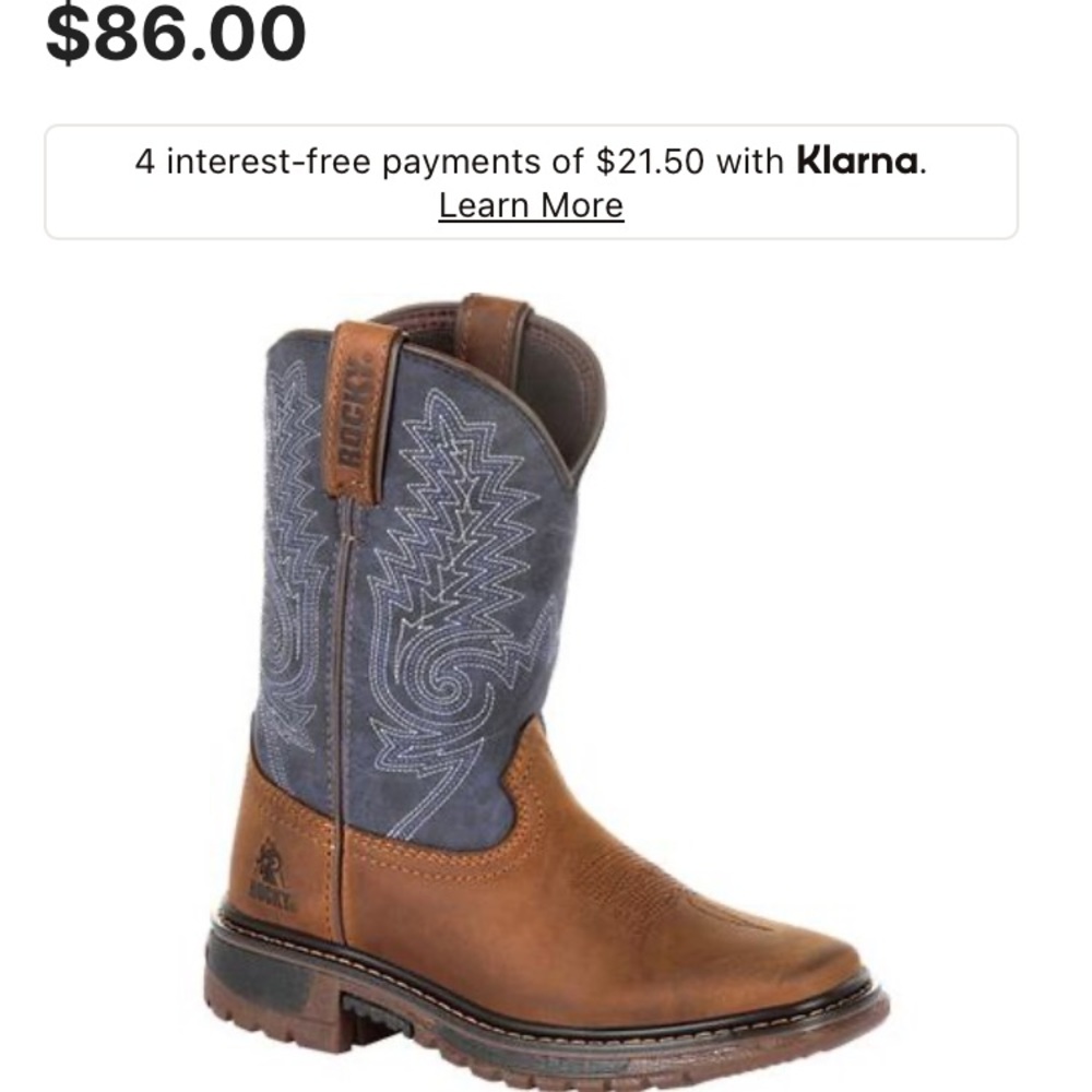 Rocky kids boots 3.5 western boots